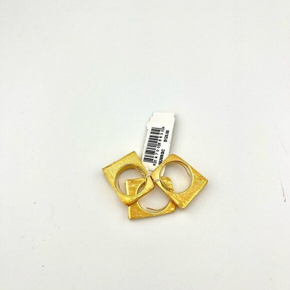 Kenneth Jay Lane NIB NWT 3-piece 22K Gold-Plated & Glass Crystal Ring Set - 5 - Picture 11 of 11